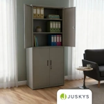 SZAFA METALOWA BIUROWA NA DOKUMENTY AKTA KLUCZ WARSZTATOWA DO GARAŻU SZARA