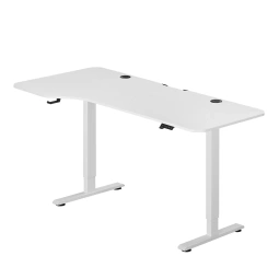 BIURKO ELEKTRYCZNE 160x75 REGULOWANE BIAŁE Z REGULACJĄ WYSOKOŚCI I PAMIĘCIĄ
