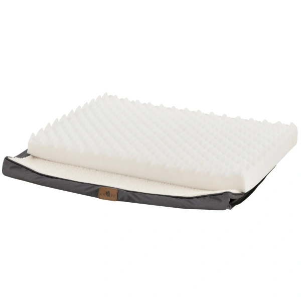 ORTOPEDYCZNE LEGOWISKO DLA PSA MATERAC ŁÓŻKO MILOW 76X51X8 CM BEŻOWO-SZARE
