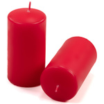 ŚWIECE STOŁOWE CZERWONE 16x 11,5x6 CM ŚWIECZKI WALCOWE TRADYCYJNE KOLUMNOWE