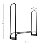 STOAJK REGAŁ NA DREWNO KOMINKOWE M DO PRZECHOWYWANIA NA TARAS + POKROWIEC