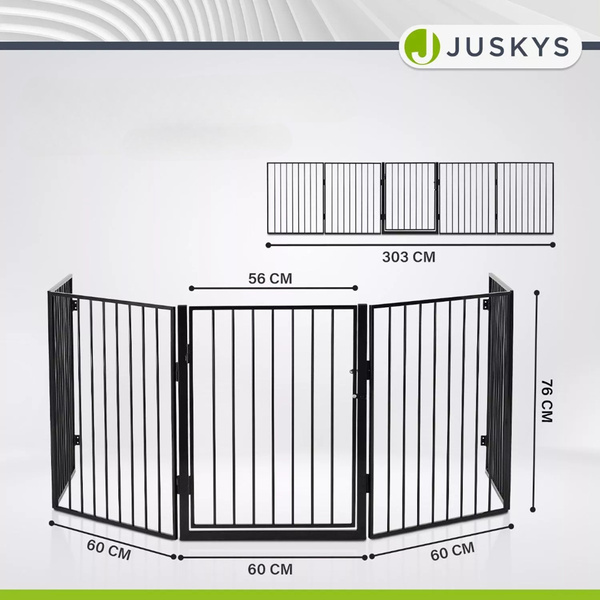 METALOWA BARIERKA OCHRONNA DO KOMINKA I PIECA BRAMKA OSŁONA Z FURTKĄ