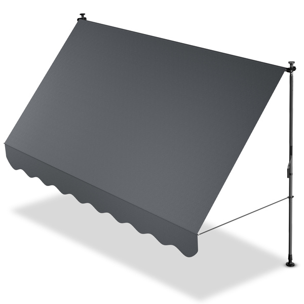 MARKIZA 300x120 CM ROZPOROWA BALKONOWA TELESKOPOWA TARASOWA ROLETA ANTRACYT