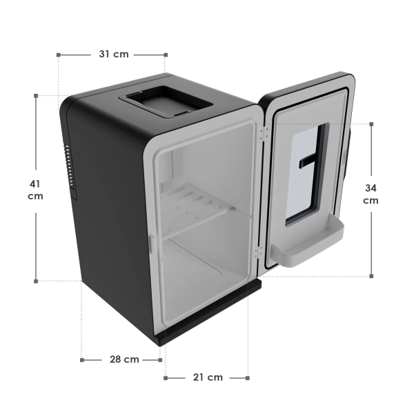 MINI LODÓWKA TURYSTYCZNA 15L ELEKTRYCZNA 12/230V PRZENOŚNA + GRZANIE