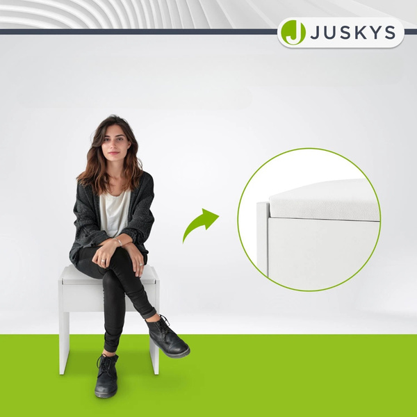 PUFA TABORET HOKER MELLY DO TOALETKI KOSMETYCZNEJ PODUSZKA Z EKOSKÓRY BIAŁY