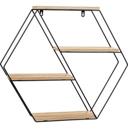 PÓŁKA HEX WISZĄCA NAŚCIENNA RUSTYKALNA LOFTOWA