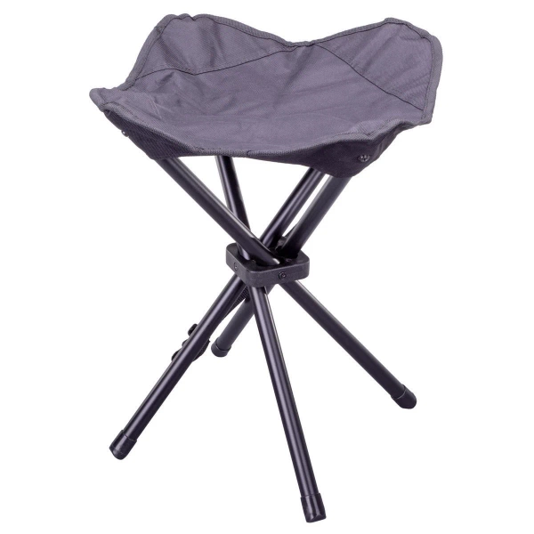 KRZESEŁKO TURYSTYCZNE SKŁADANE HOKER CAMPINGOWY STOŁEK CZARNY ALUMINIUM