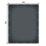 ANTRACYTOWA PLANDEKA 4x5 M 650G/M2 PRZEMYSŁOWA OCHRONNA Z OCZKAMI OKRYCIOWA