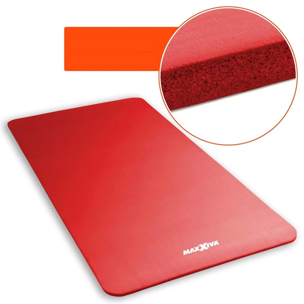 MAXXIVA CZERWONA MATA PIANKOWA 190x100x1,5cm DO ĆWICZEŃ / JOGI / FITNESS