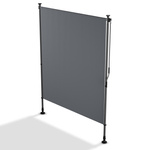 MARKIZA PIONOWA 150x310 CM ROZPOROWA BALKONOWA TARASOWA ROLETA ANTRACYTOWA