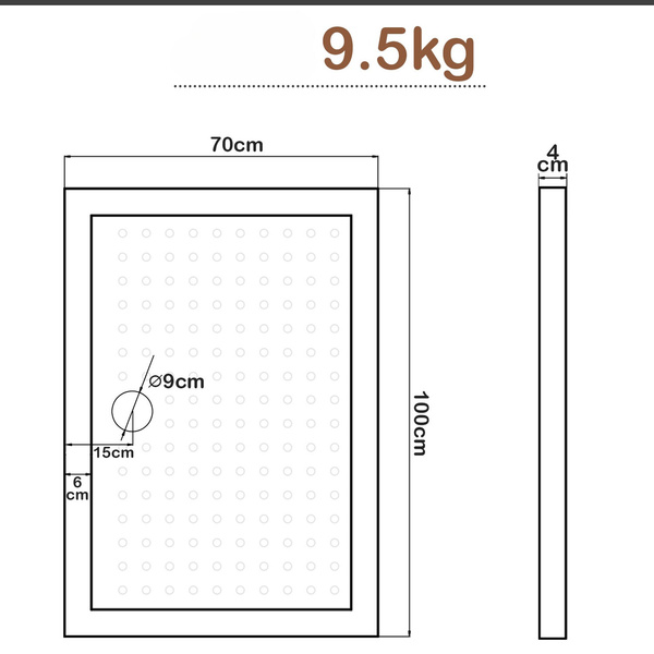 BRODZIK PRYSZNICOWY PROSTOKĄTNY POSADZKOWY 100x70 AKRYLOWY BIAŁY SLIM 5 CM