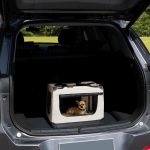 BEŻOWA TORBA TRANSPORTOWA SKŁADANA KOJEC DLA PSA KOTA TRANSPORTER S