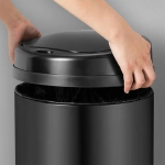 CZARNY AUTOMATYCZNY KOSZ NA ŚMIECI 50L BEZDOTYKOWY Z CZUJNIKIEM RUCHU OKRĄG