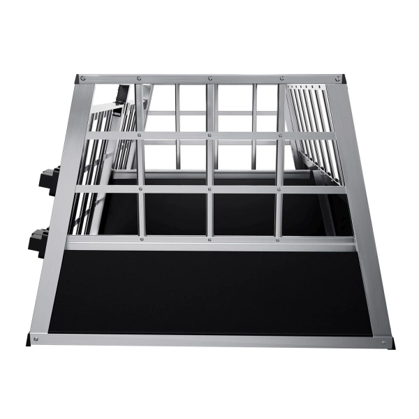 TRANSPORTER DLA PSA ZWIERZĄT ALUMINIOWA KLATKA PODRÓŻNA DO SAMOCHODU L-XL