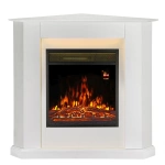 KOMINEK ELEKTRYCZNY 2000W 2 TRYBY BIAŁY NAROŻNY Z EFEKTEM PŁOMIENIA+ LED