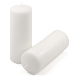 ŚWIECE STOŁOWE BIAŁE 4 SZT 20x7,5 CM ŚWIECZKI TRADYCYJNE KOLUMNOWE