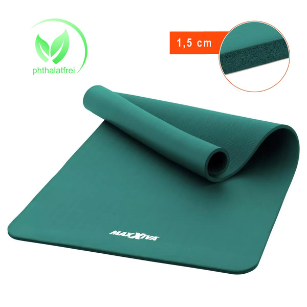 MAXXIVA TURKUSOWA MATA PIANKOWA 190x100x1,5cm DO ĆWICZEŃ / JOGI / FITNESS
