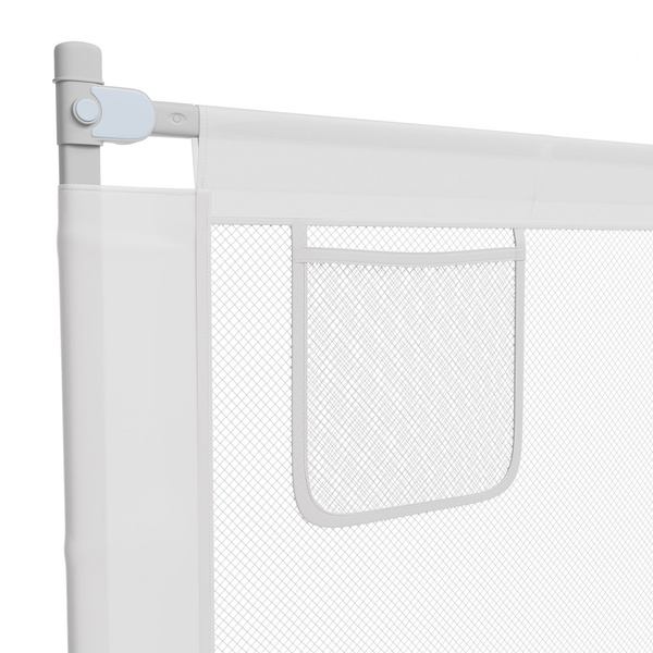 BARIERKA OCHRONNA DO ŁÓŻKA 200 CM OCHRONNA DLA DZIECKA REGULOWANA BEŻOWA