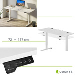 BIURKO ELEKTRYCZNE 140x60 REGULOWANE BIAŁE Z REGULACJĄ WYSOKOŚCI I PAMIĘCIĄ