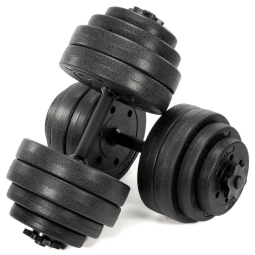 ZESTAW HANTLI MAXXIVA 2 X 15 KG CIĘŻARKI HANTLE 30 KG ZAMKNIĘCIA GWIAZDKOWE