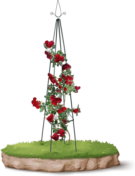 2x PERGOLA OGRODOWA METALOWA PIRAMIDA PODPORA NA RÓŻE STOAJAK NA KWIATY