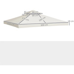 MATERIAŁ DACH NA PAWILON OGRODOWY TYPU 3x3 m ALTANKE KREMOWY