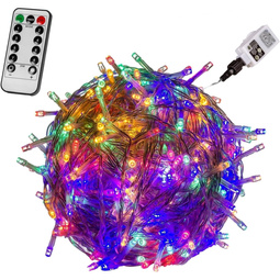 LAMPKI CHOINKOWE 400 LED OZDOBA ŚWIĄTECZNA KOLOROWY ŁAŃCUCH ŚWIETLNY +PILOT
