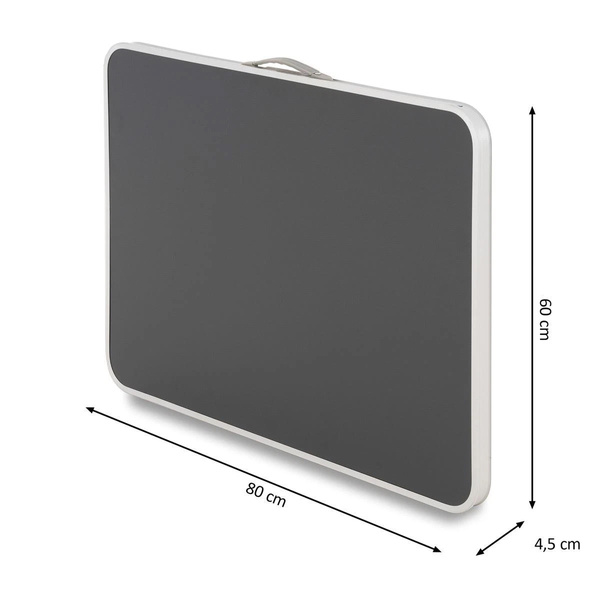 LEKKI STOLIK KEMPINGOWY SKŁADANY 80×60×70 CM Z UCHWYTEM