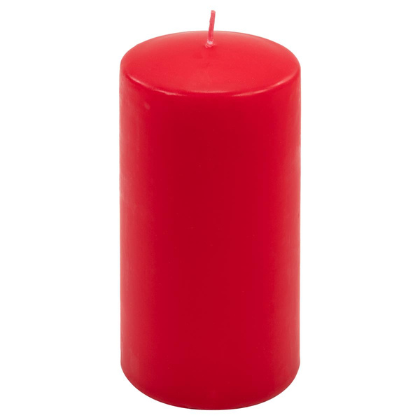 ŚWIECE STOŁOWE CZERWONE 6 SZT 15,5x7,5 CM ŚWIECZKI TRADYCYJNE KOLUMNOWE
