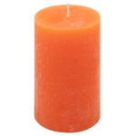 ŚWIECE STOŁOWE POMARAŃCZOWE RUSTYKALNE 6 SZT 6,8x11,5 CM ŚWIECZKI KOLUMNOWE