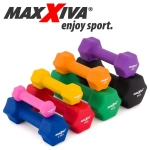 ZESTAW HANTLE NEOPRENOWE 2x 1,0 KG MAXXIVA ŻÓŁTE CIĘŻARKI FITNESS HANTELKI