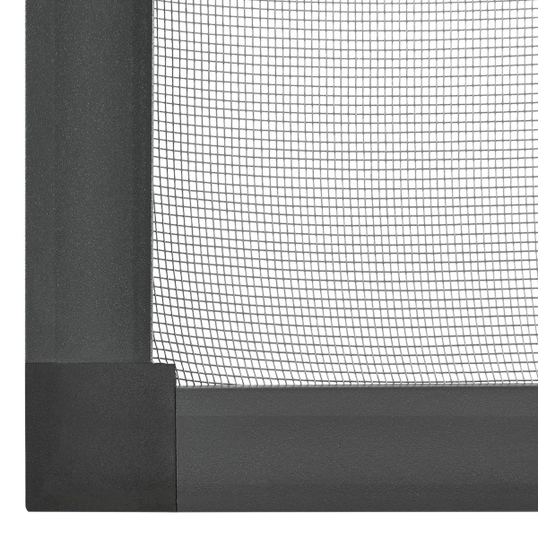 MOSKITIERA OKIENNA 120x140 CM DO OKNA ALUMINIOWA RAMA SIATKA NA OWADY SZARA