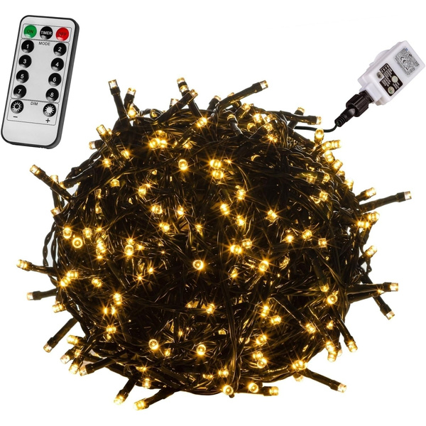 LAMPKI CHOINKOWE 400 LED OZDOBA ŚWIĄTECZNA ŁAŃCUCH ŚWIETLNY 230V + PILOT