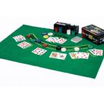 ZESTAW DO GRY W POKERA ŻETONY 200 SZT KARTY MATA BLACK JACK