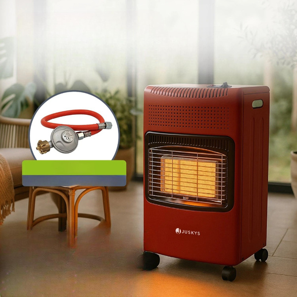 PIECYK GAZOWY 4,2kW NA BUTLĘ GAZ LPG CZERWONY GRZEJNIK SKŁADANY PROMIENNIK