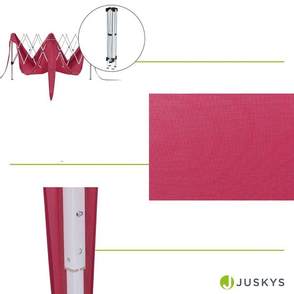 CZERWONY PAWILON OGRODOWY 3X3 NAMIOT IMPREZOWY HANDLOWY EKSPRESOWY STELAŻ