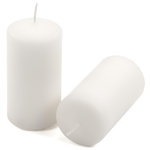 ŚWIECE STOŁOWE BIAŁE 8 SZT 10x5 CM DEKORACYJNE ŚWIECZKI WALCOWE TRADYCYJNE