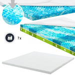 MATERAC NAWIERZCHNIOWY 160x200 7CM ORTOPEDYCZNY TOPPER 7STREF MEMORY PIANKA