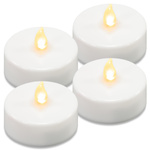 4x ŚWIECZKI PODGRZEWACZ LED BIAŁE BEZPŁOMIENIOWE TEALIGHT NA BATERIE +TIMER
