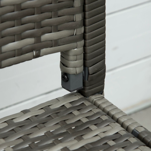 ŁAWKA OGRODOWA Z TECHNORATTANU ŁAWECZKA NA TARAS BALKON PATIO BRĄZOWA