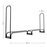 STOAJK REGAŁ NA DREWNO KOMINKOWE L DO PRZECHOWYWANIA NA TARAS + POKROWIEC