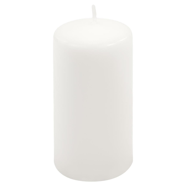 ŚWIECE STOŁOWE BIAŁE 6 SZT 15,5x7,5CM ŚWIECZKI WALCOWE TRADYCYJNE KOLUMNOWE