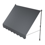 MARKIZA 250x120 CM ROZPOROWA BALKONOWA TELESKOPOWA TARASOWA ROLETA ANTRACYT