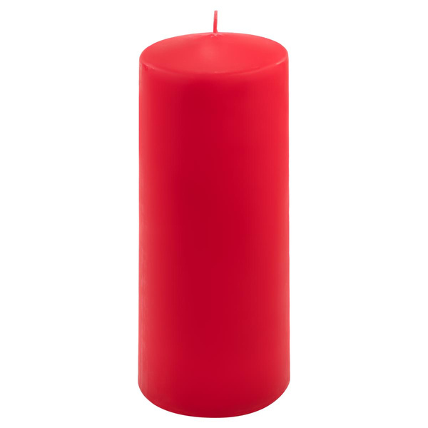 ŚWIECE STOŁOWE CZERWONE 2SZT 20x7,5CM ŚWIECZKI WALCOWE TRADYCYJNE KOLUMNOWE