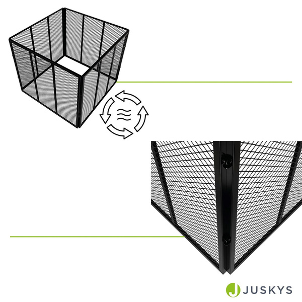 METALOWY KOMPOSTOWNIK OGRODOWY 800L STAL OCYNKOWANA SZYBKI MONTAŻ CZARNY