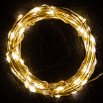 ZESTAW 2x 100LED LAMPKI DRUCIKI CHOINKOWE CIEPŁA BIEL NA BATERIE