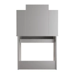 TOALETKA KOSMETYCZNA Z LUSTREM LED DO MAKIJAŻU WIZAŻU BIAŁA 90x40x140 CM