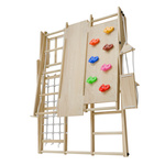 PLAC ZABAW DLA DZIECI DO DOMU DOMOWY DZIECIĘCY DREWNIANY + HUŚTAWKA ŚCIANKA