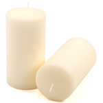 ŚWIECE STOŁOWE KREMOWE 4 SZT 15,5x7,5 CM ŚWIECZKI TRADYCYJNE KOLUMNOWE