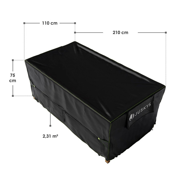POKROWIEC 210X110X75 NA MEBLE OGRODOWE STÓŁ KRZESŁA WODOODPORNY PLANDEKA UV